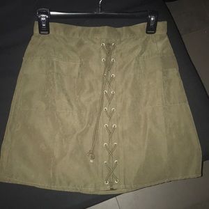 Olive green dainty hooligan skirt